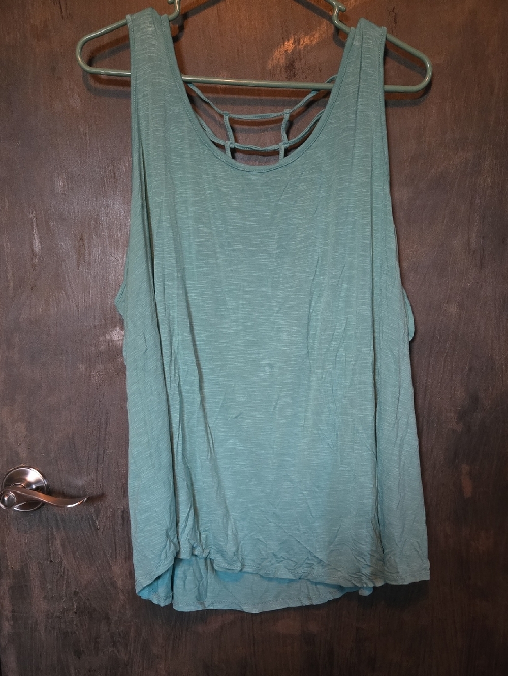 Maurices Sage Green Ladder-Back Tank Top